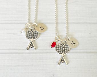 Tennis Necklace - Tennis Jewelry - Sterling Silver Tennis Racquet - Personalized Tennis Necklace - Tennis Gift