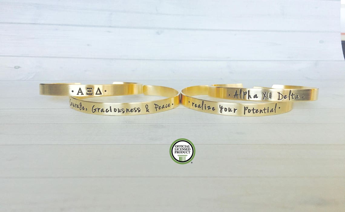 Alpha Xi Delta Bracelet Alpha Xi Delta Jewelry Sorority Etsy