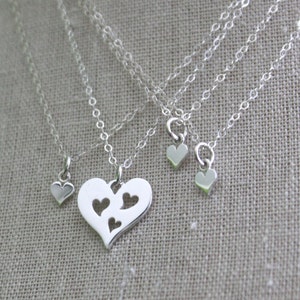 Mother Daughter Necklace Set, 4 Necklace Set, Mother Daughter Jewelry, Mom Daughter Gift Set, Mother Daughter Christmas Gift Set