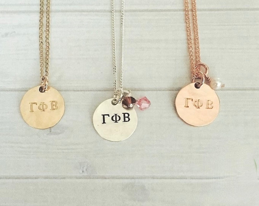 Gamma Ph Beta GPB Lavalere, Sororty Greek Charm - Etsy