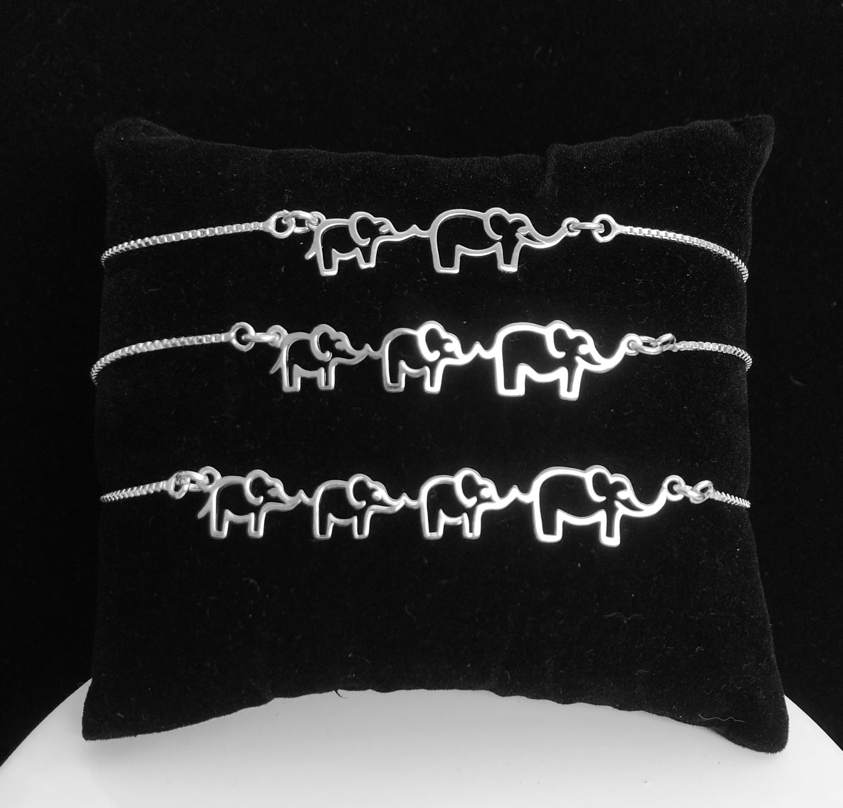 Mama and Baby Elephant Bracelet Mom Baby Elephant Bracelet Etsy