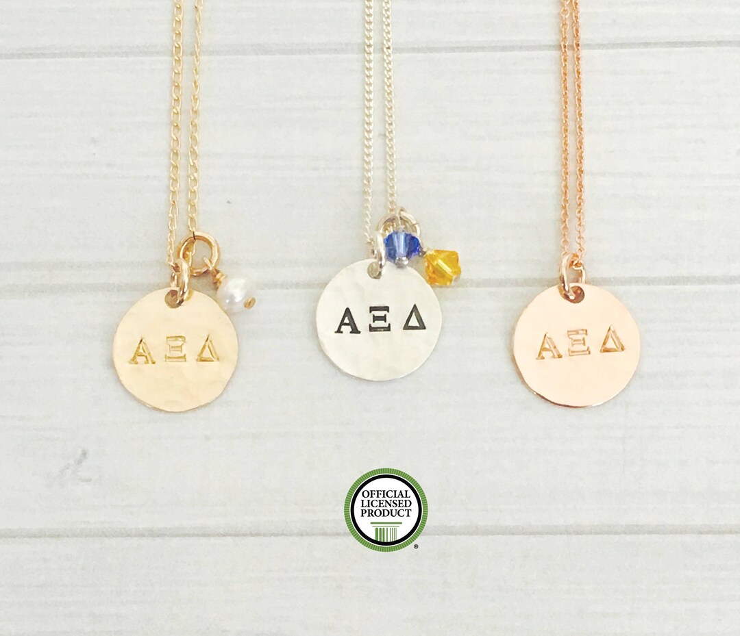 Alpha Xi Delta Necklace Alpha Xi Delta Jewelry Sorority Etsy