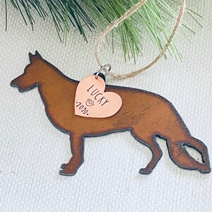 Schäferhund Ornament, Personalisierter Hund, Hunde Ornament, 2024 Haustier Ornament, Pelztier Baby Ornament, Personalisierter Hunde Ornament