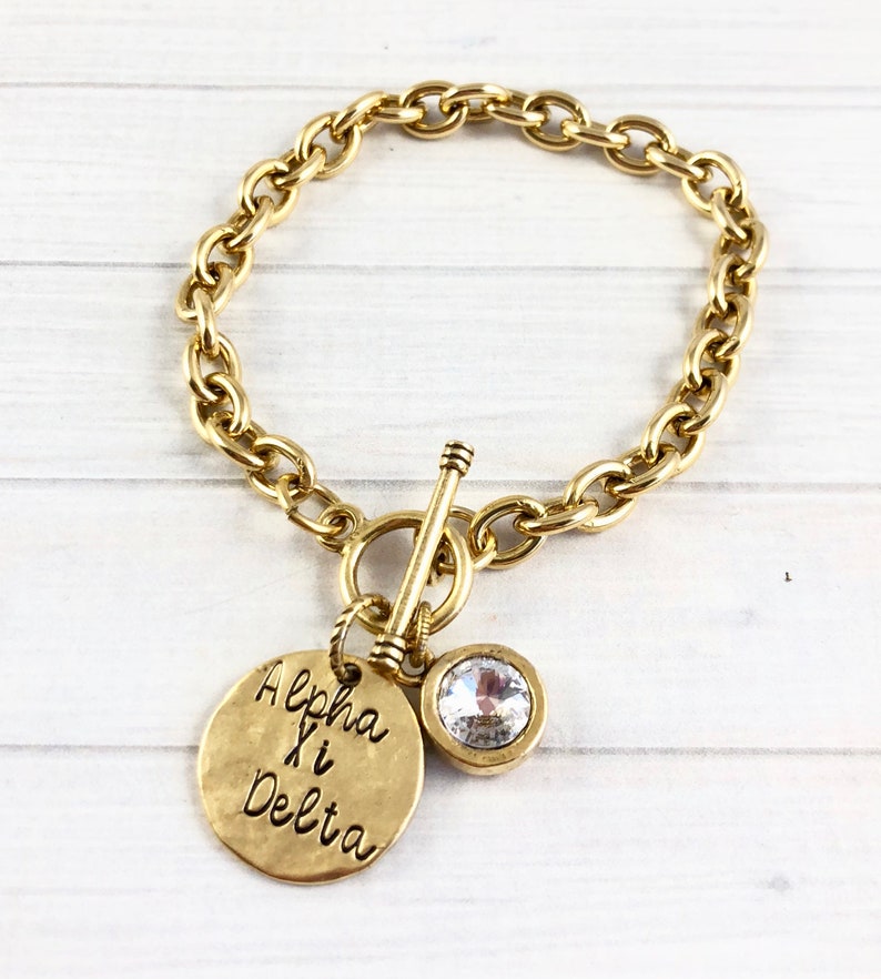 Alpha Xi Delta Bracelet Alpha Xi Delta Jewelry Alpha Xi Etsy