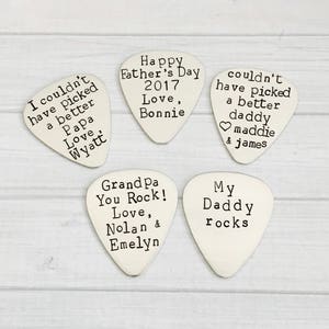 Personalized Guitar Pick - Sterling Silver - TOP SELLER - Music Teacher Gift - Father&#39;s Day Gift for Him