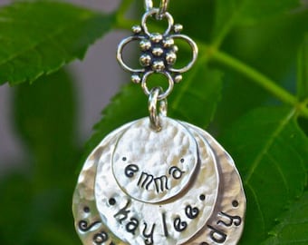 Mother's Necklace, Sterling Silver Personalized Mom Jewelry, Grandma Jewelry, Best Seller, Mother's Day Gift, Mother's Jewelry