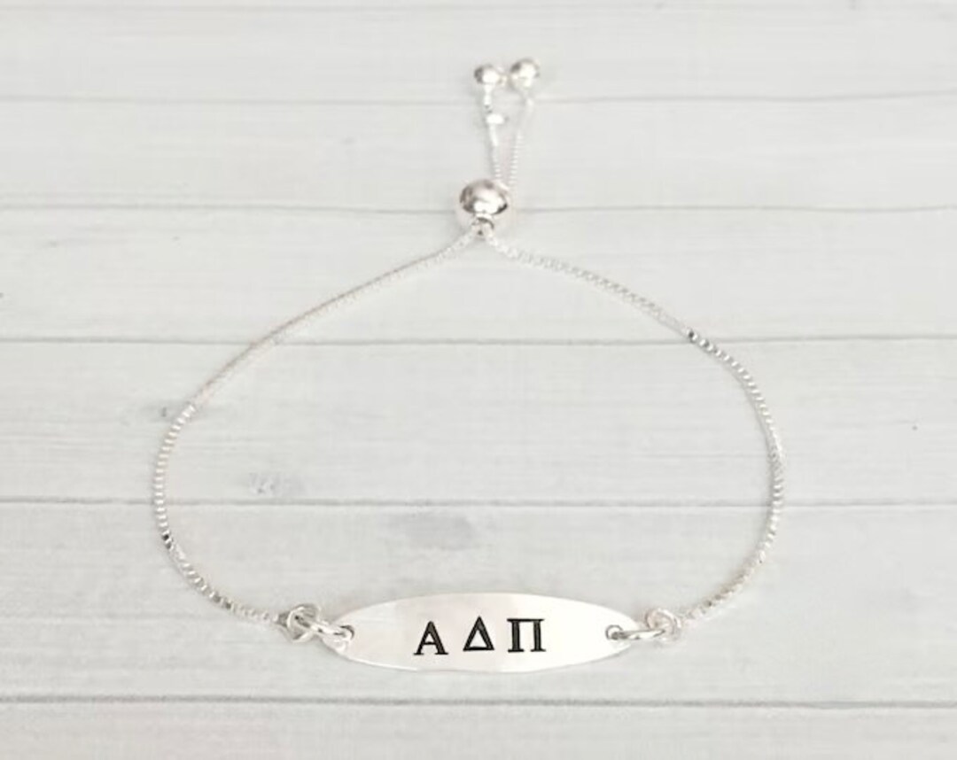 Alpha Delta Pi Bracelet Alpha Delta Pi Jewelry Adpi Bracelet Adjustable