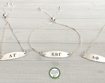 Sorority Bracelet, Sorority Jewelry, Adjustable Bolo Bracelet, Bolo Bracelet, Big Sis Little Sis Gift, Sorority Jewelry, Sorority Bid Day
