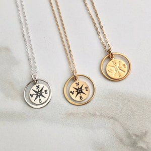 Compass Necklace, Graduation Necklace, Floating Compass Necklace, Graduation Jewelry, Class of 2025, Compass Jewelry, 2025 Graduation Gift