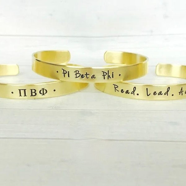 Pi Beta Phi Bracelet - Pi Beta Phi Jewelry - Sorority Bracelet - Sorority Jewelry - Big Little Gift - Sorority Gift - Pi Beta Phi Arrow