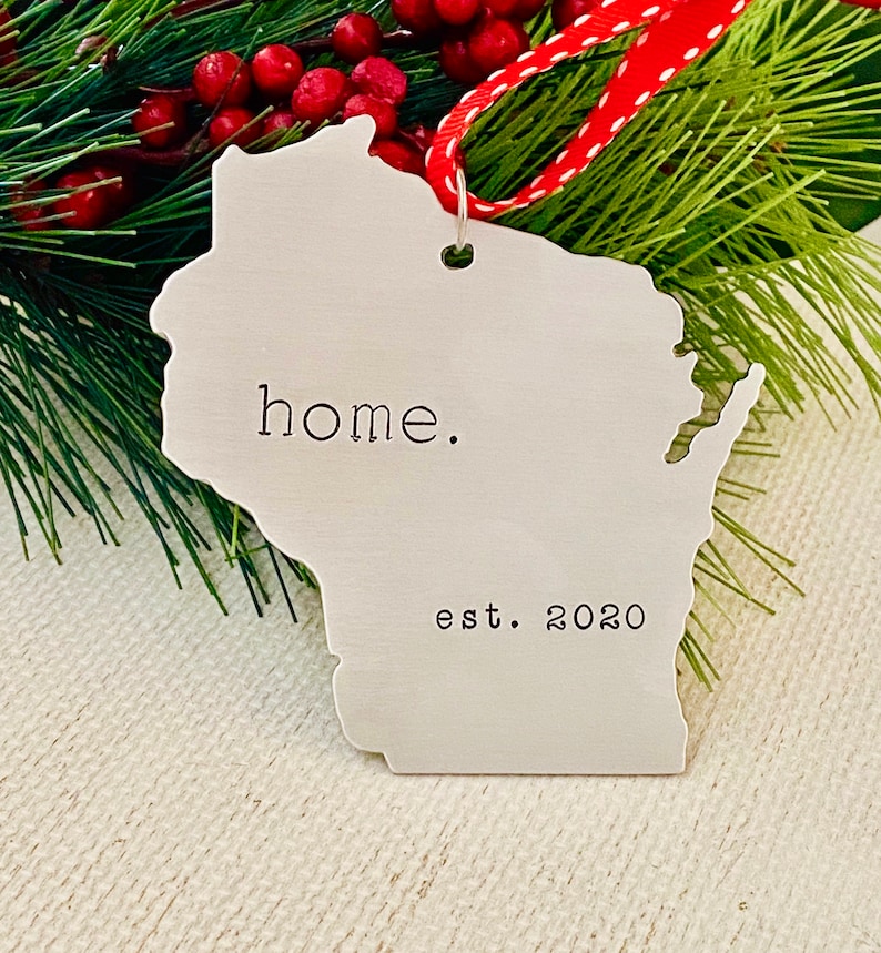 Wisconsin Ornament Personalized Wisconsin Ornament Wisconsin Etsy