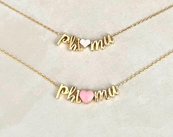 Phi Mu Necklace, Phi Mu Jewelry, Phi Mu Sorority, Phi Mu Merchandise, Phi Mu Gifts, Phi Mu Merchandise