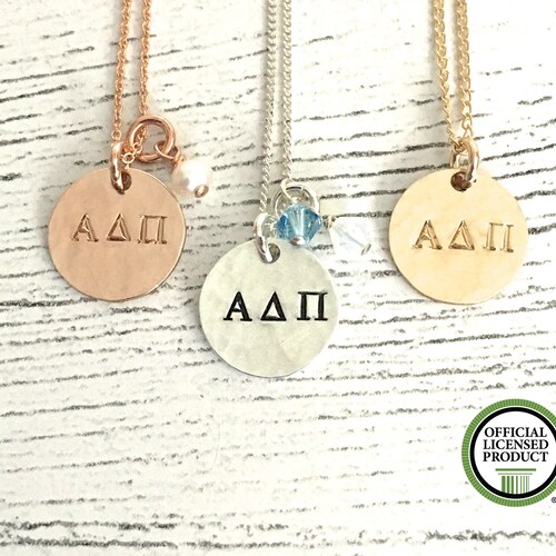 Alpha Delta Pi Necklace Alpha Delta Pi Jewelry Sorority Etsy
