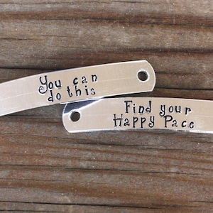 Personalized Shoe Tag Personalized Running Shoe Tags Marathon Motivational Inspirational Shoe Tags You Can Do This Find Your Happy Pace image 1
