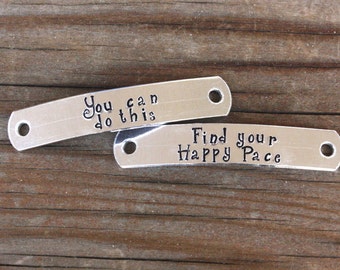 Personalized Shoe Tag Personalized Running Shoe Tags Marathon Motivational Inspirational Shoe Tags You Can Do This - Find Your Happy Pace