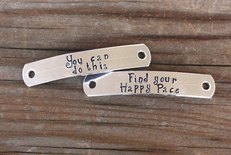 Personalized Shoe Tag Personalized Running Shoe Tags Marathon Motivational Inspirational Shoe Tags You Can Do This Find Your Happy Pace image 1