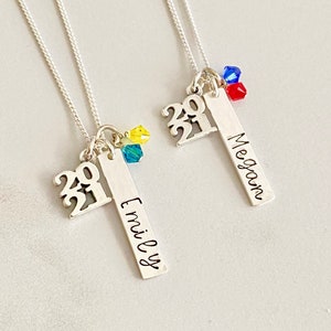 2025 Graduation Necklace, Class of 2025, Personalized Necklace Sterling Silver, Custom Graduation Jewelry, Graduation Gift, 2025 Grad Gift