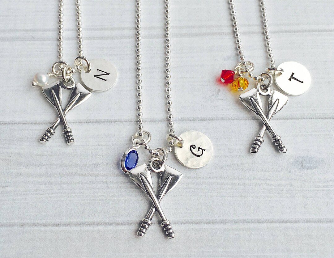 Crew Necklace Crew Jewelry Rowing Jewelry Sterling Silver Etsy