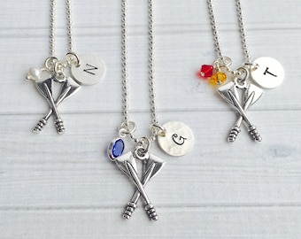 Crew Necklace, Crew Jewelry, Rowing Jewelry, Sterling Silver Oars, Personalized Crew Necklace, Crew Jewelry, Crew Team Gift