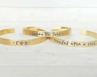 Gamma Phi Beta Bracelet - Gamma Phi Beta Jewelry - Sorority Bracelet - Sorority Jewelry - Big Sis Little Sis Gift - Gamma Phi Gift