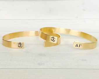 Delta Gamma Bracelet - Delta Gamma Jewelry - Delta Gamma Do Good - Sorority Cuff Bracelet - Big Little Gift - Sorority Initiation Gift