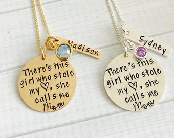 There's This Girl - Mother Daughter Necklace - Sterling Silver Necklace - Gold Necklace - Mommy Necklace - Mother's Day Necklace