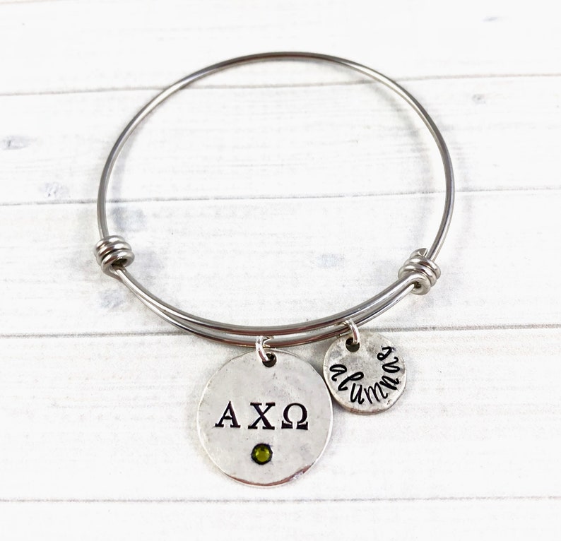 Gamma Phi Beta Bracelet, Gamma Phi Beta Bangle Bracelet, Sorority Bracelet, Sorority Alumnae, Sorority Legacy, Sorority Mom image 8