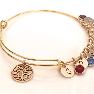 Birthstone Bracelet, Family Tree Bracelet, Mom Jewelry, Family Tree Jewelry, Mother&#39;s Day Gift, Mother&#39;s Day Jewelry, Mother&#39;s Day Bracelet