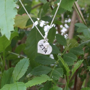 Zeta Tau Alpha Necklace Petite Heart - Silver Gold Heart Sorority Jewelry, Big Sis Lil Sis, Initiation Gift, Sorority Graduation Gift