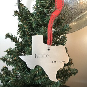 Texas Ornament, Personalized Texas Ornament, Texas Christmas Ornament, Texas Home, 2023 Holiday Ornament, Keepsake Ornament image 4