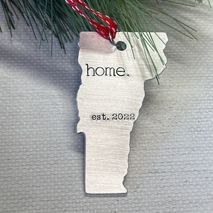 Vermont Ornament, Personalized Vermont Ornament, Vermont Christmas Ornament, 2024 Ornament, Holiday Ornament, Keepsake Ornament
