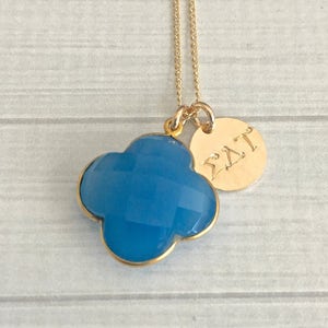 Sigma Delta Tau Necklace, Gold Gemstone Pendant, Sigma Delta Tau Jewelry Sorority Jewelry, Greek Jewelry, Big Little Gift, Sorority Necklace