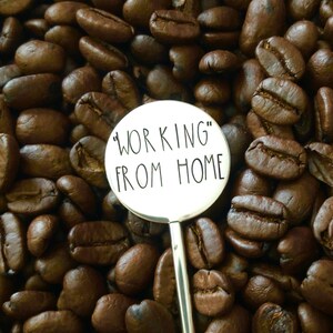 Coffee Stir Stick, Coffee Stirrer, Beverage Stirrer, Coffee Gift, Coffee Lover, Coffee Humor, Work from Home Humor, "Working" From Home