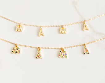 Mama Letter Necklace, Mama Necklace, Mom Necklace, Mom Gift, Mother's Necklace, Mother's Day Gift for Mom, Mother's Day Jewelry
