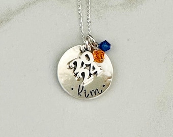 2024 Graduation Necklace, Class of 2024, Custom Graduation Jewelry, Personalized Graduation Necklace, High School Grad Gift, College Grad