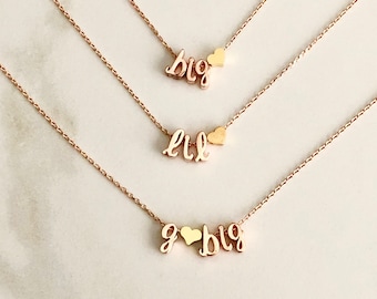 Big Little Necklace, Big Lil GBig Chunky Letter Sorority Necklace, Sorority Jewelry, Big Little Jewelry, Big Little Reveal