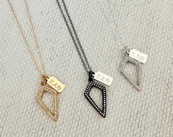 Kappa Alpha Theta Necklace, Kappa Alpha Theta Kite Necklace, Kappa Alpha Theta Sorority Jewelry, Big Little Sorority Gift