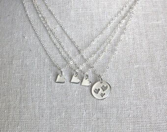 Mother Daughter Necklace Set, 4 Necklace Set, Mother Daughter Jewelry, Mom Daughter Gift Set, Mother Daughter Christmas Gift Set