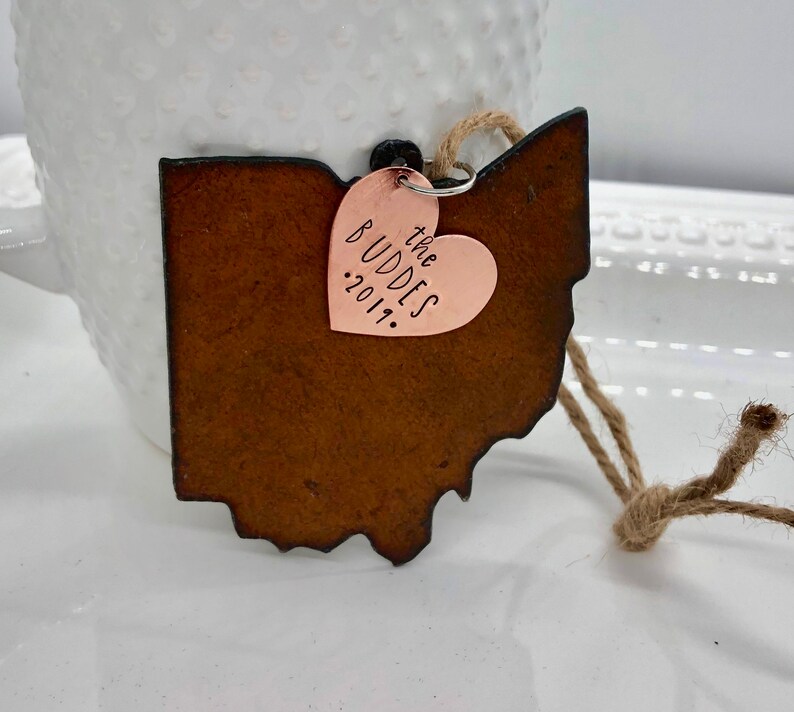 Ohio Ornament Personalized Ohio Ornament Ohio Christmas Etsy
