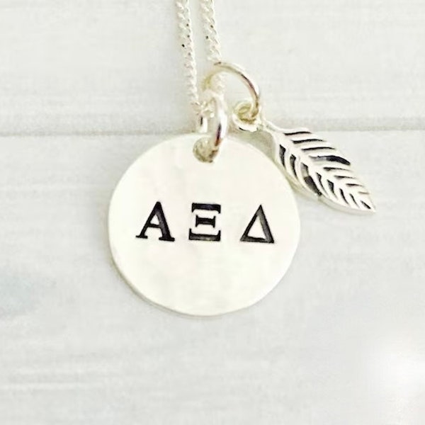 Alpha Xi Delta Necklace - Alpha Xi Delta Jewelry - Sorority Jewelry - Sorority Necklace - Big Little Gift