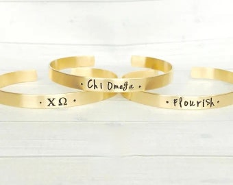 Chi Omega Bracelet - Chi Omega Jewelry - Sorority Bracelet - Sorority Jewelry - Sorority Graduation Gift - Big Sis Little Sis Gift