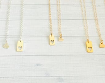 Mother Daughter Necklace Set, Mother Daughter Jewelry Set, Mom Daughter Gift Set, Mother's Day Necklace, Mother's Day Gift