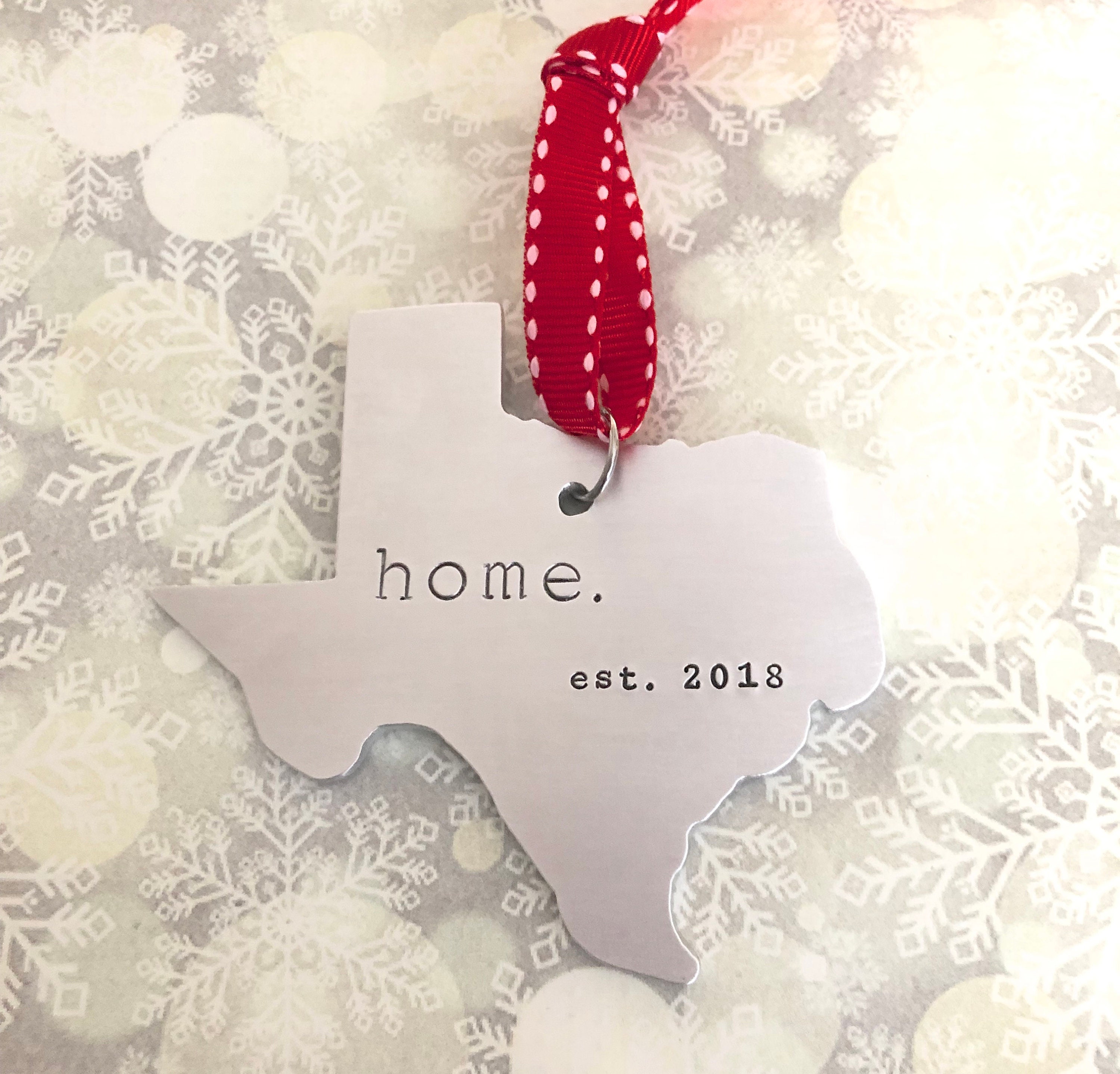 Texas Ornament Personalized Texas Ornament Texas Christmas Etsy