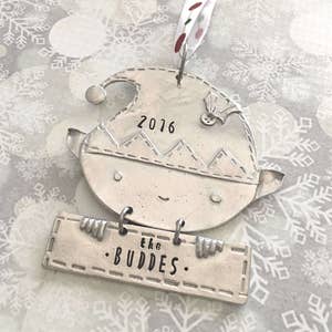 Personalized Ornament, Elf Ornament, Family Ornament, Home Decor Ornament, Pewter Christmas Ornament, 2025 Ornament, Keepsake Ornament