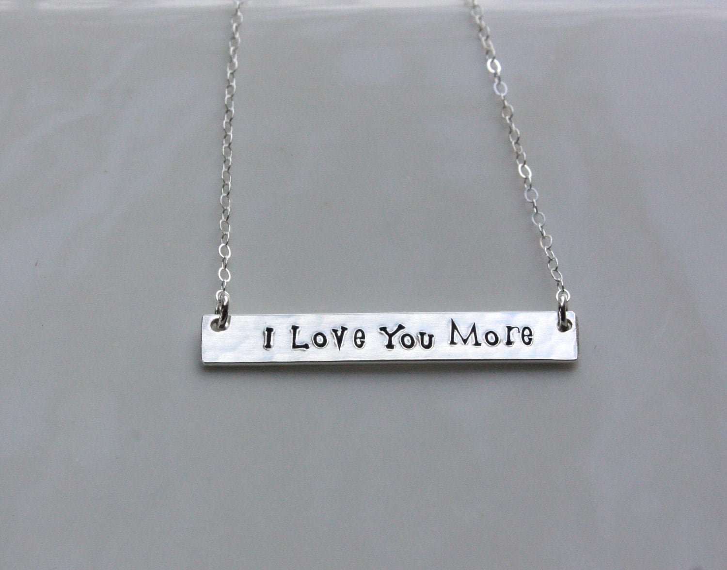 Silver Rectangle Necklace Gold Bar 