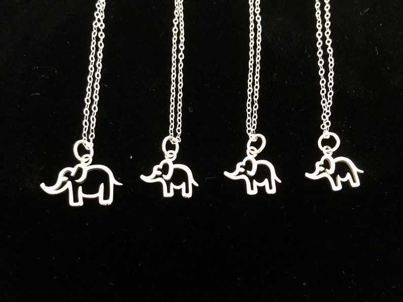 Elephant Necklace Set Mother Daughter Elephant Necklace Set Etsy