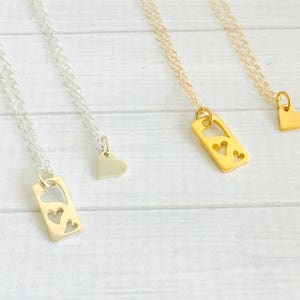 Mother Daughter Necklace Set, Mother Daughter Jewelry, 4 Piece Necklace Set, Back to School Gift, Going Away to School Gift