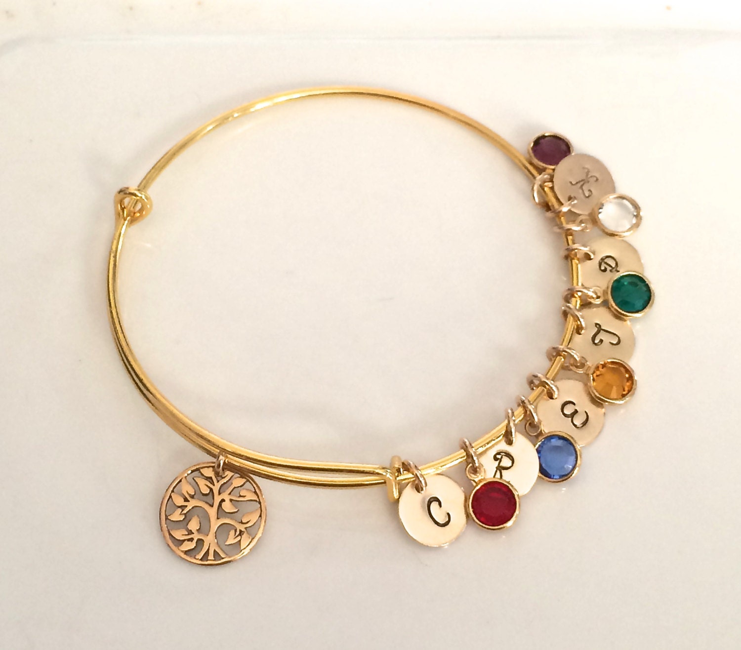 Family Tree Bracelet Family Tree Jewelry Birthstone Etsy