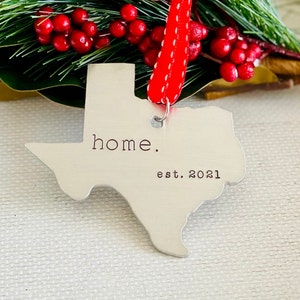 Texas Ornament, Personalized Texas Ornament, Texas Christmas Ornament, Texas Home, 2023 Holiday Ornament, Keepsake Ornament image 1