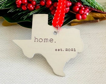 Texas Ornament, Personalized Texas Ornament, Texas Christmas Ornament, Texas Home, 2024 Holiday Ornament, Keepsake Ornament